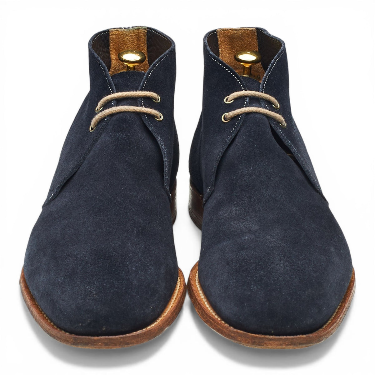 'Sahara' Navy Blue Suede Chukka Boots UK 9 F