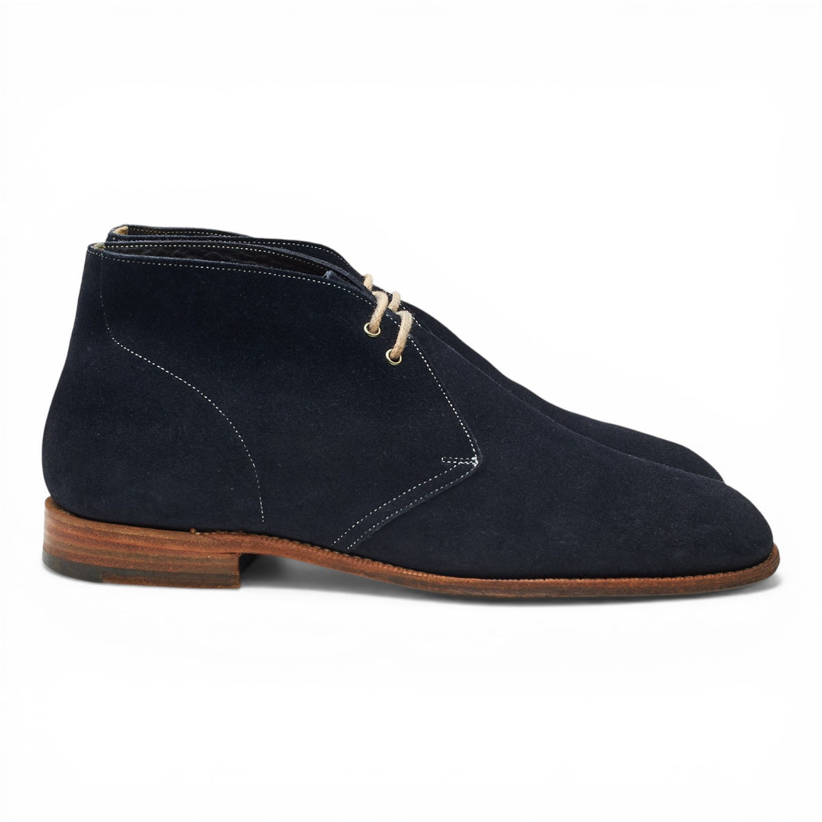 'Sahara' Navy Blue Suede Chukka Boots UK 9 F