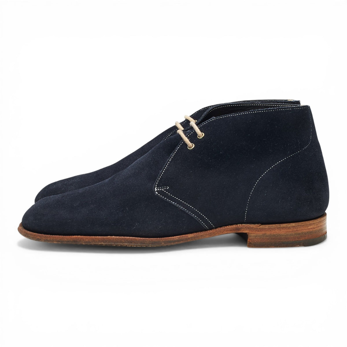'Sahara' Navy Blue Suede Chukka Boots UK 9 F