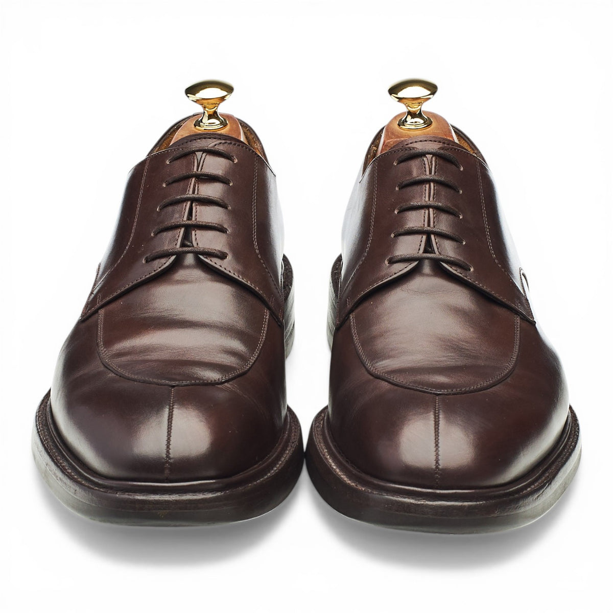 'Northwood' Dark Brown Leather Split Toe Derby UK 9 F