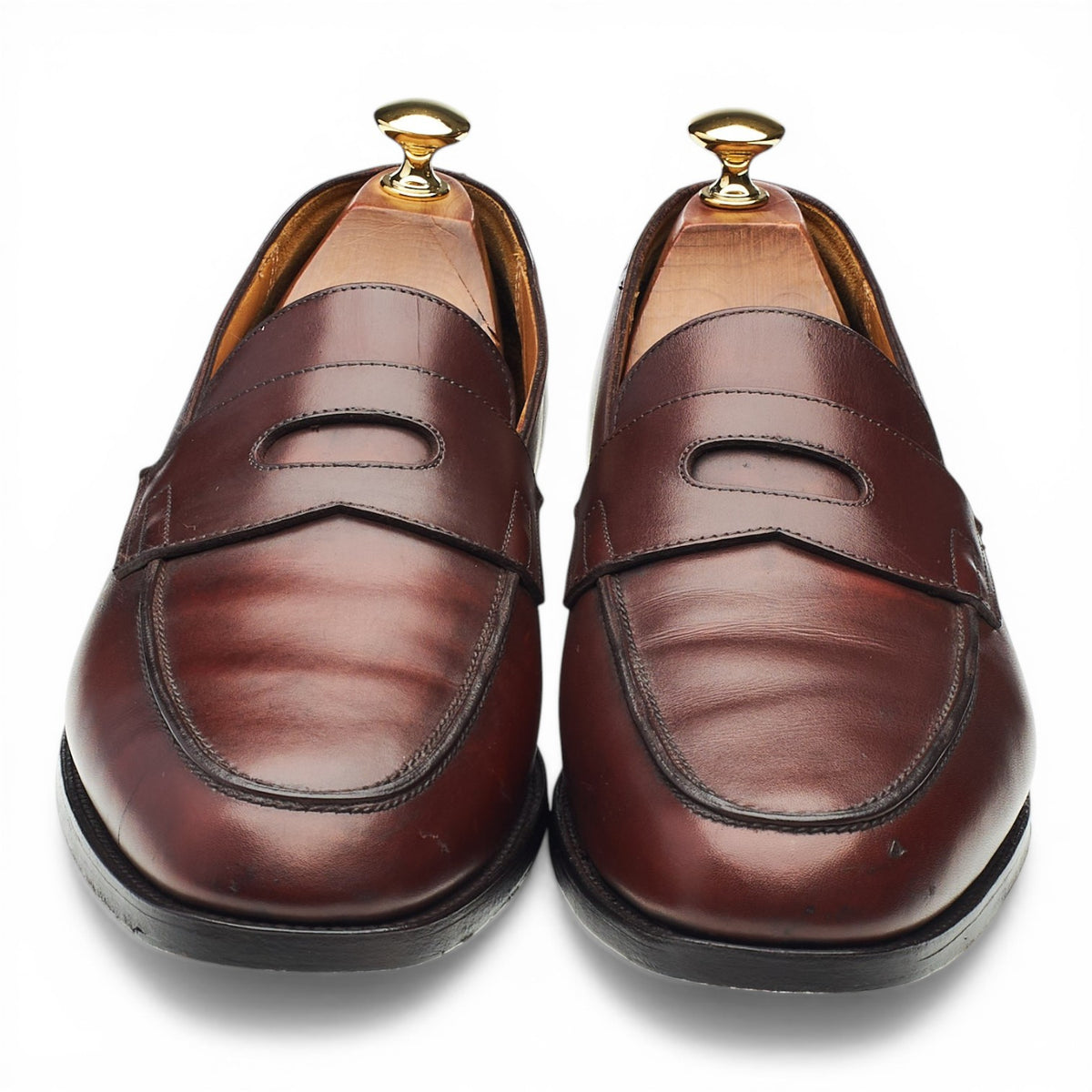 'Lopez' Dark Brown Leather Loafers UK 10 E