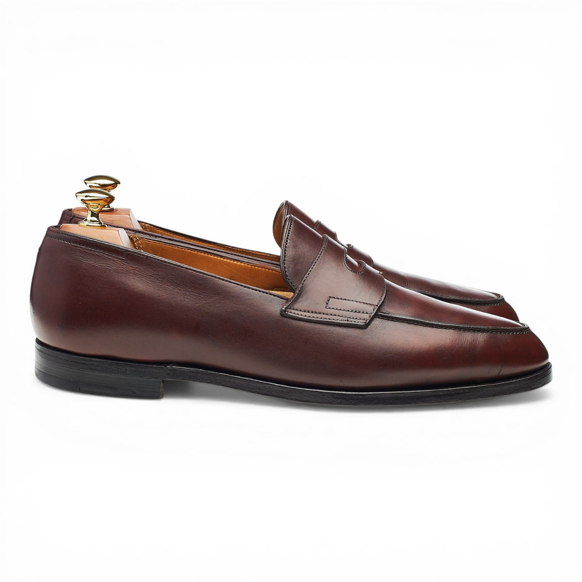 'Lopez' Dark Brown Leather Loafers UK 10 E