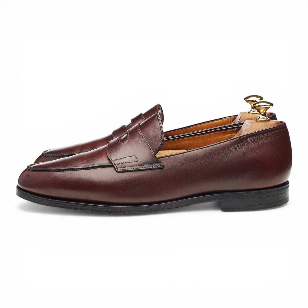 'Lopez' Dark Brown Leather Loafers UK 10 E