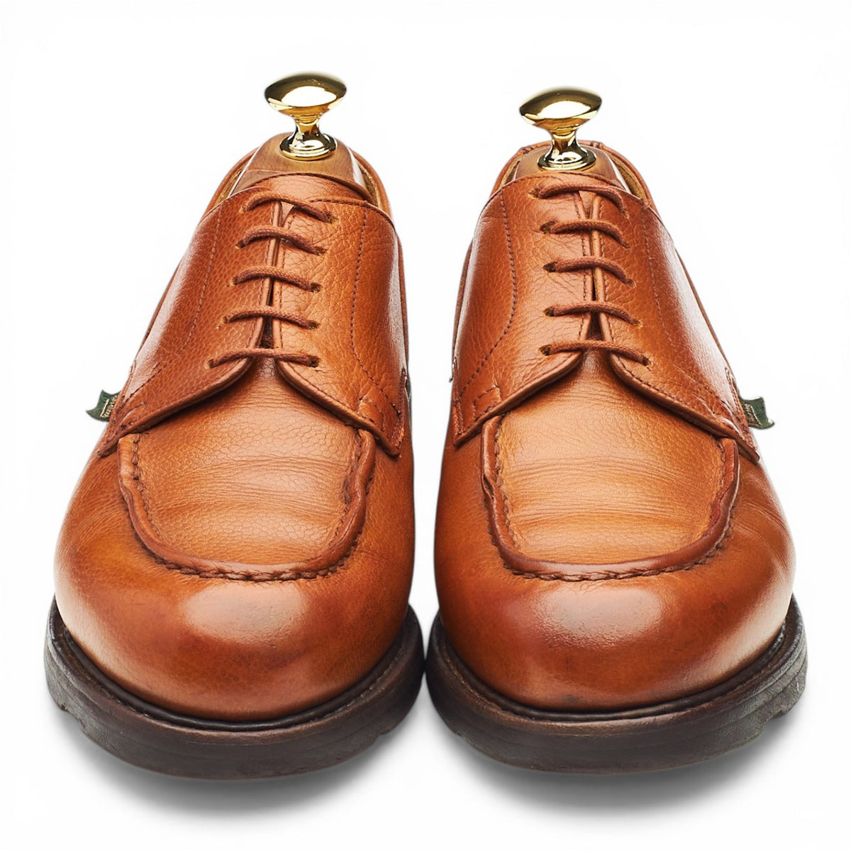 'Chambord' Tan Brown Grain Leather Apron Derby UK 6 F