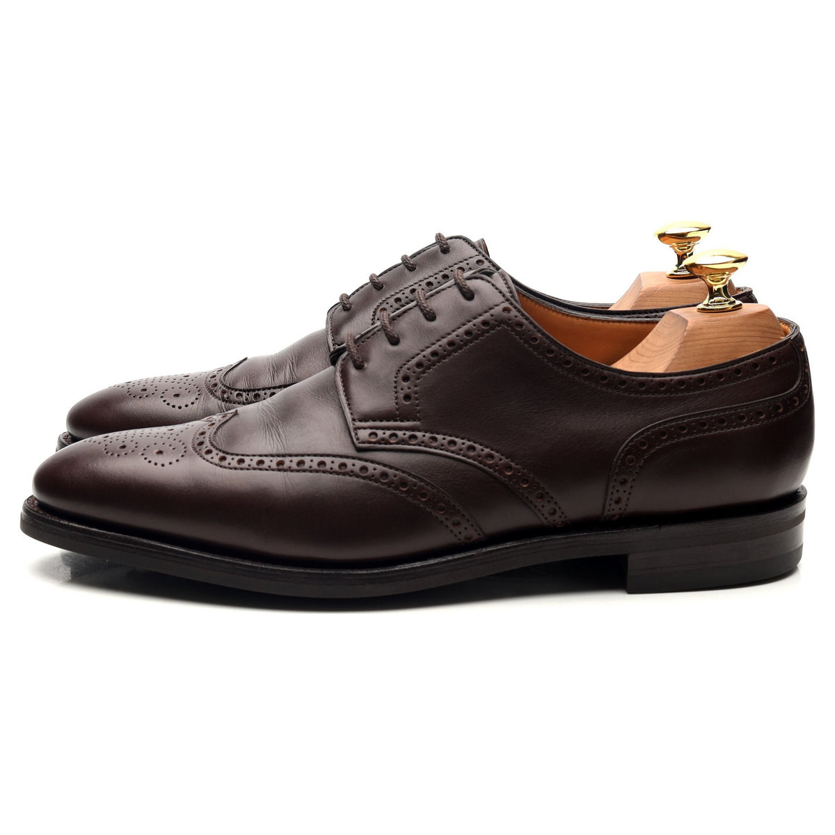 &#39;Darby lll&#39; Dark Brown Leather Derby Brogues UK 6 EE