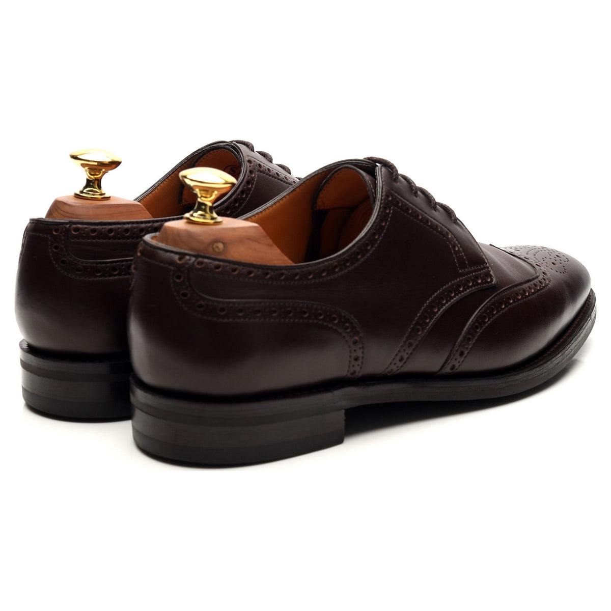 &#39;Darby lll&#39; Dark Brown Leather Derby Brogues UK 6 EE