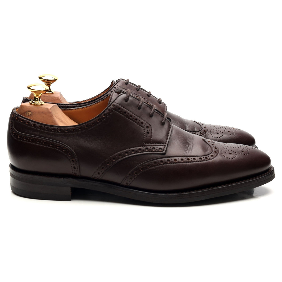 &#39;Darby lll&#39; Dark Brown Leather Derby Brogues UK 6 EE