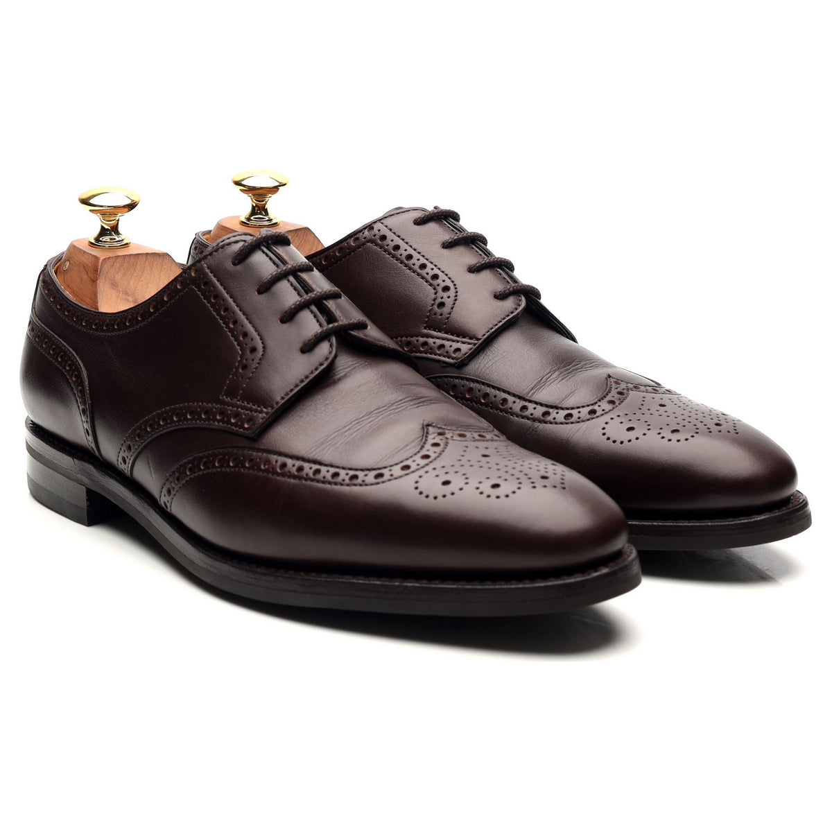 &#39;Darby lll&#39; Dark Brown Leather Derby Brogues UK 6 EE