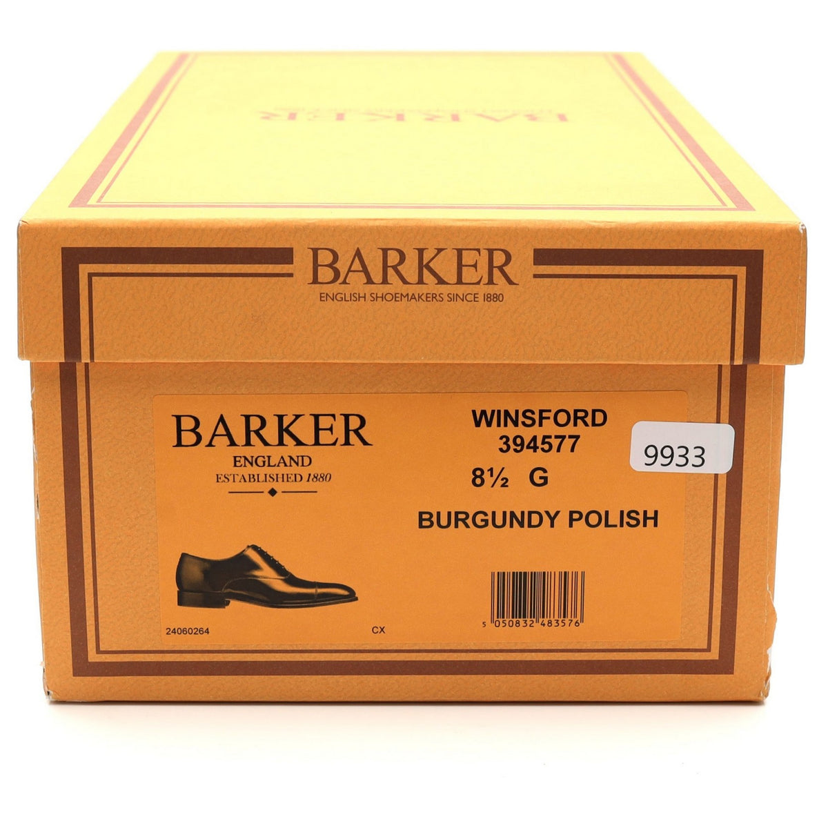 &#39;Winsford&#39; Burgundy Leather Oxford UK 8.5 G