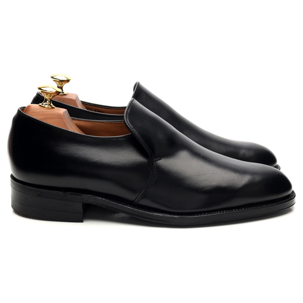 Black Slip On Loafers UK 8