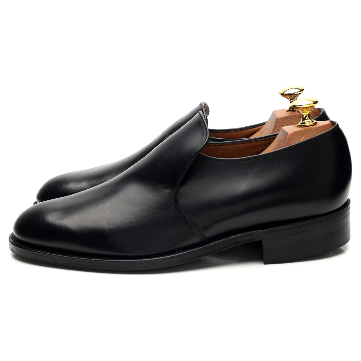 Black Slip On Loafers UK 8