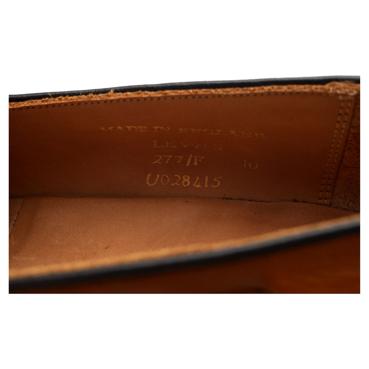 &#39;Lewis&#39; Tan Brown Leather Tassel Loafers UK 10 F