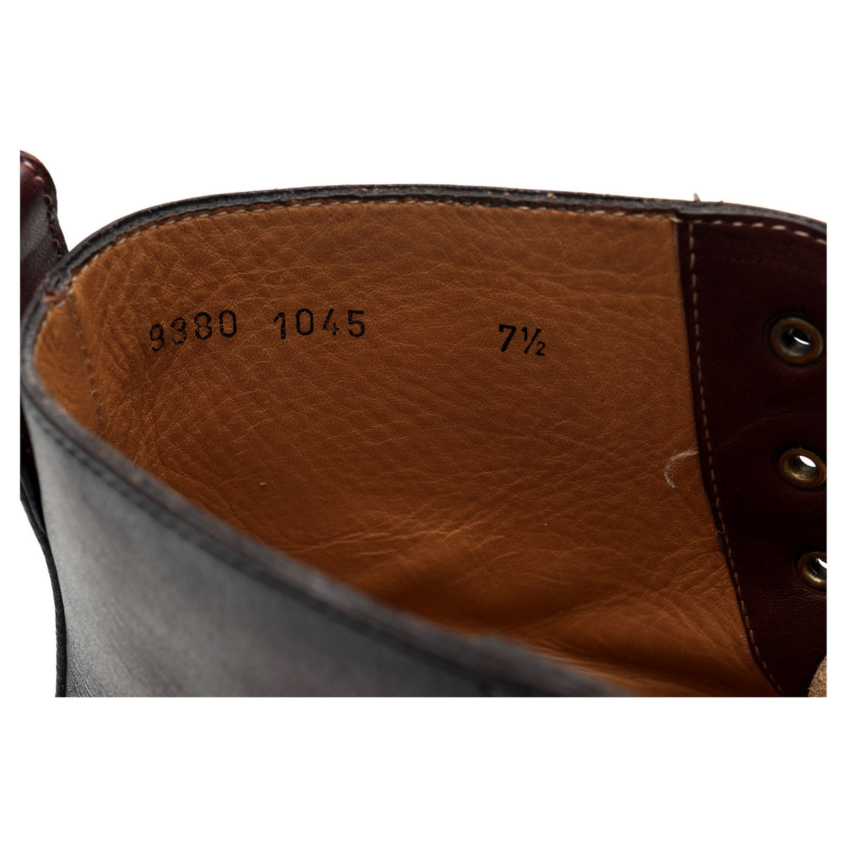 &#39;9380&#39; Burgundy Leather Split Toe Boots UK 7.5 E