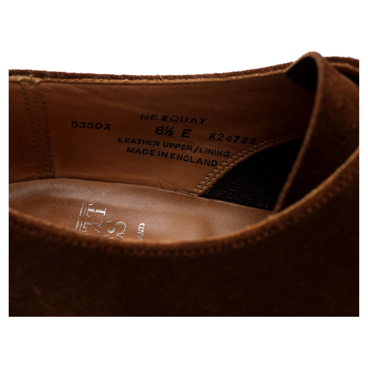 &#39;Newquay&#39; Snuff Brown Suede Derby UK 8.5 E