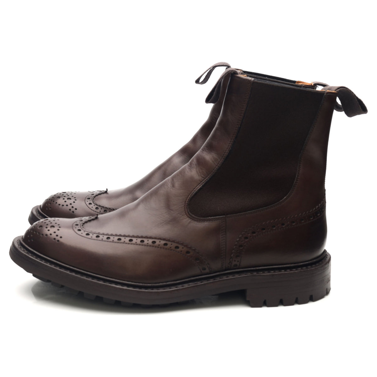 &#39;Henry&#39; Dark Brown Leather Dealer Boots UK 9.5