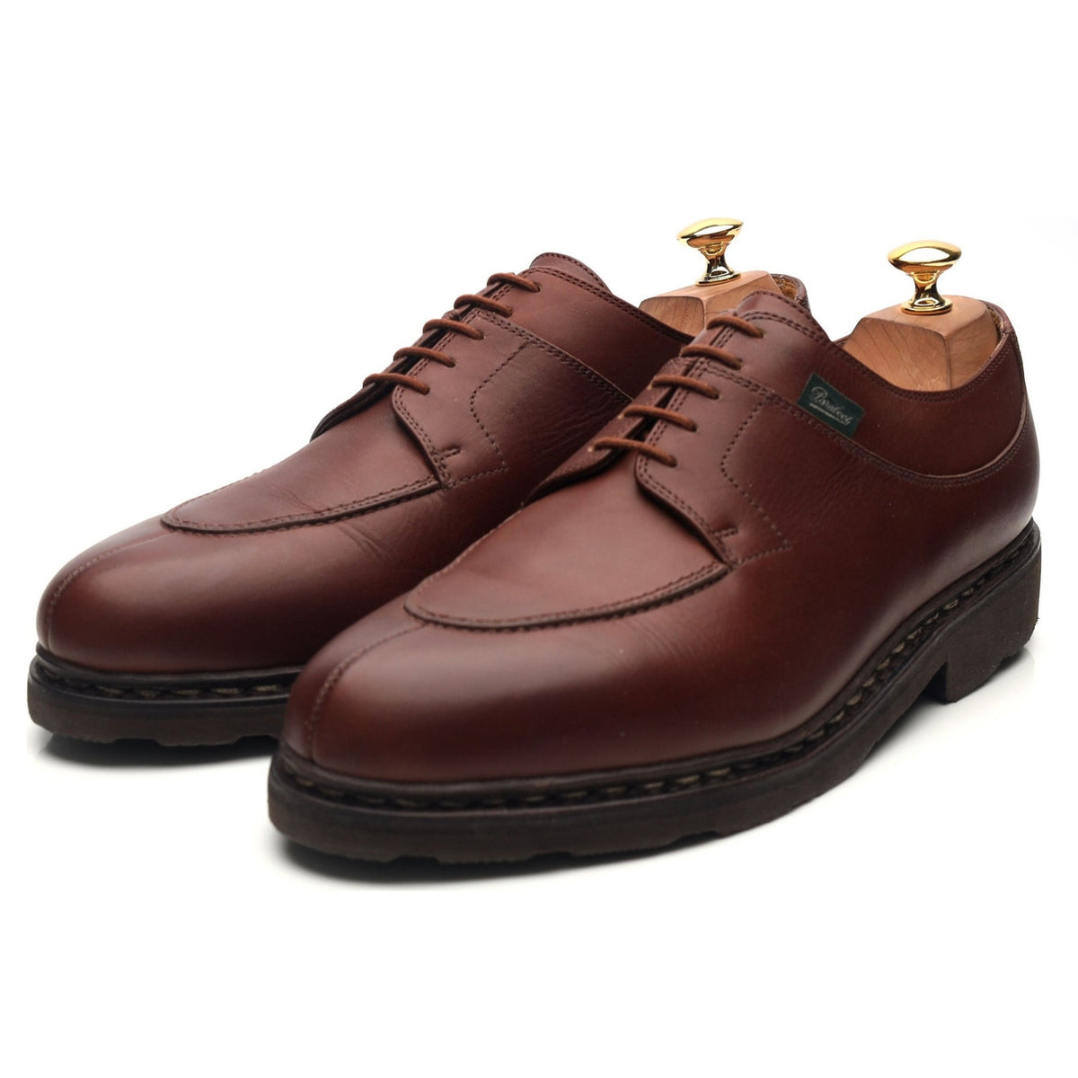 &#39;Avignon&#39; Brown Leather Split Toe Derby UK 10
