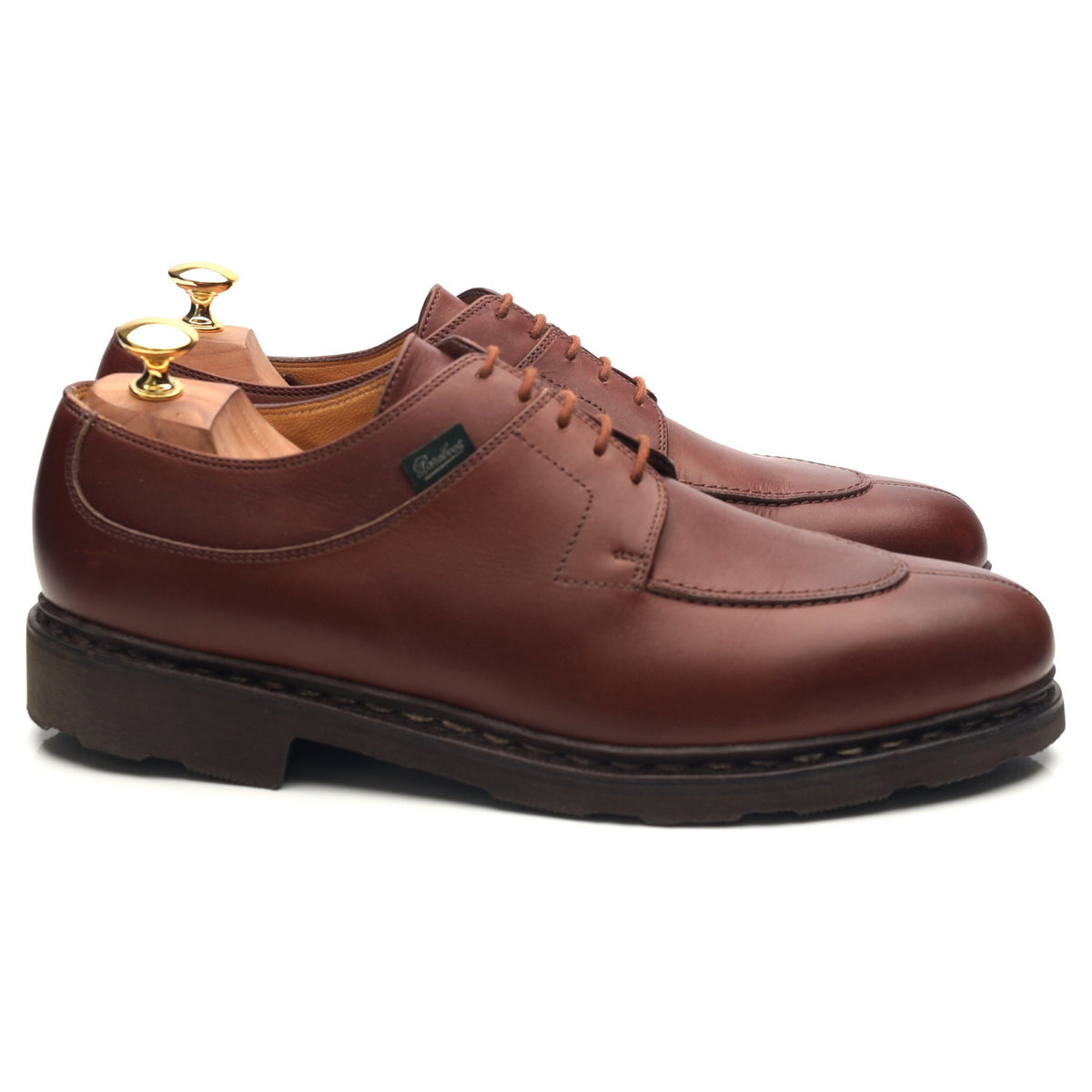 &#39;Avignon&#39; Brown Leather Split Toe Derby UK 10