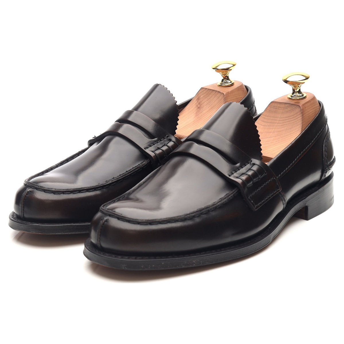 &#39;Tunbridge&#39; Dark Brown Leather Loafers UK 6 G