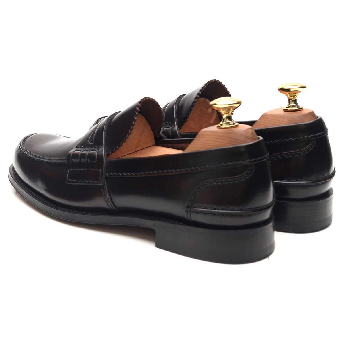 &#39;Tunbridge&#39; Dark Brown Leather Loafers UK 6 G