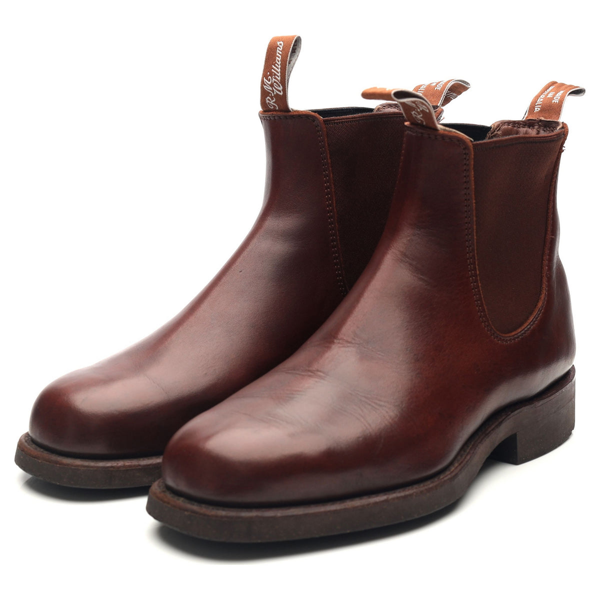 &#39;Comfort Turnout&#39; Brown Leather Chelsea Boots UK 7 H