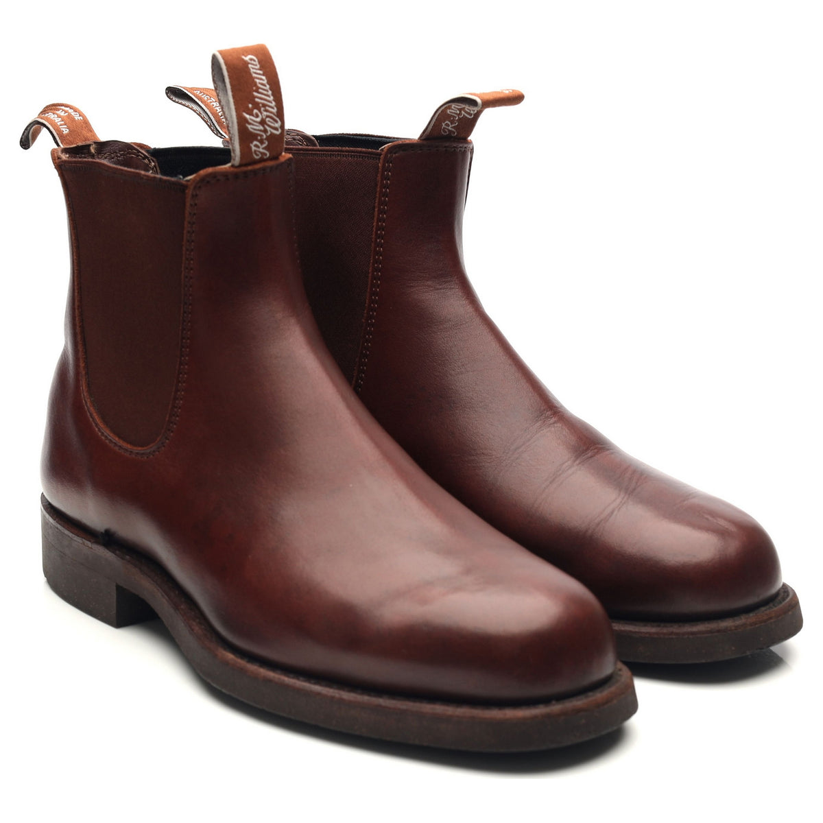 &#39;Comfort Turnout&#39; Brown Leather Chelsea Boots UK 7 H