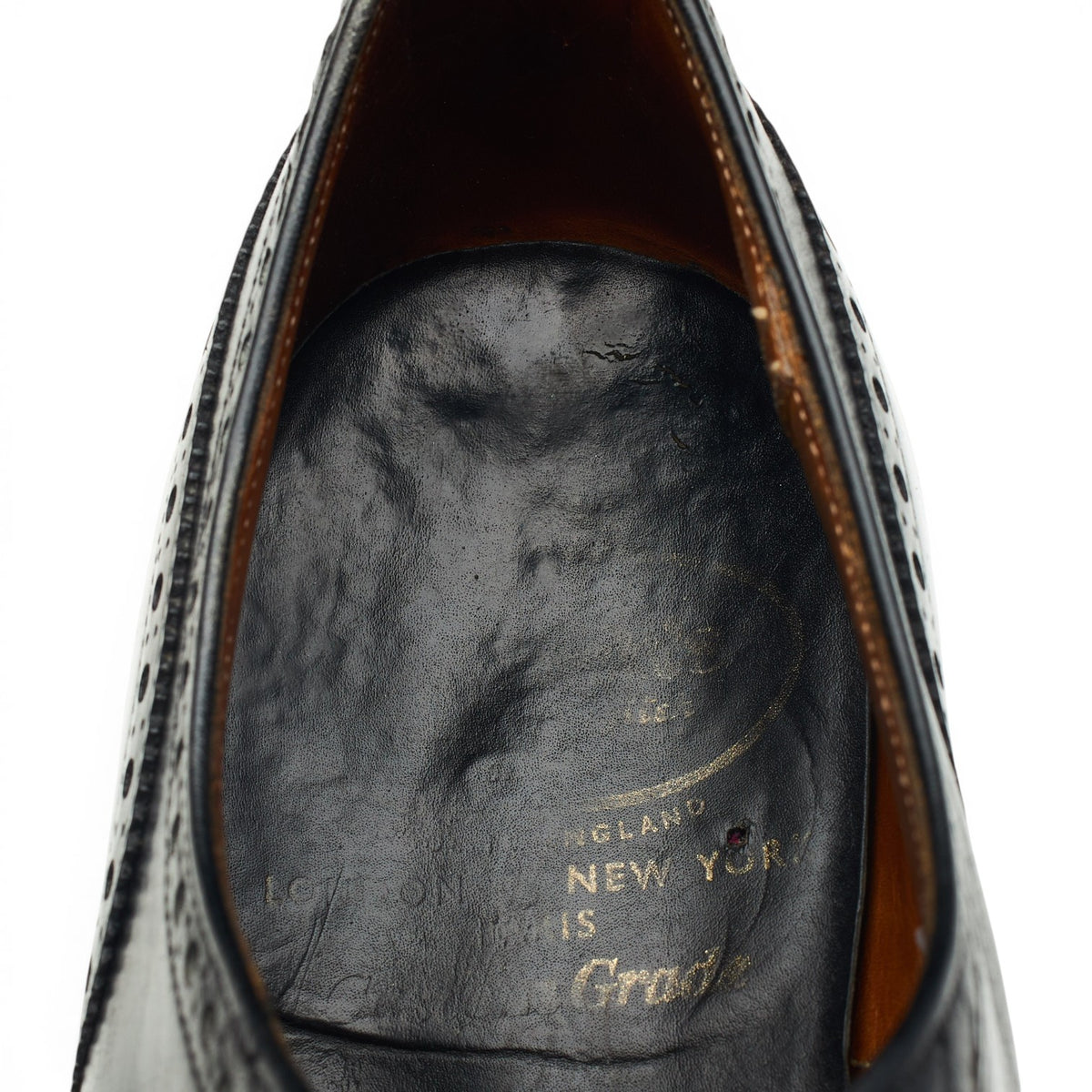 'Chetwynd' Black Leather Oxford Brogues UK 7.5 D