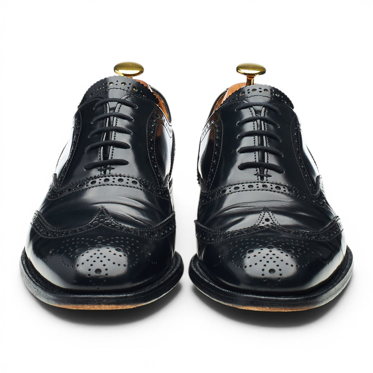 'Woodstock' Black Leather Oxford Brogues UK 8 F