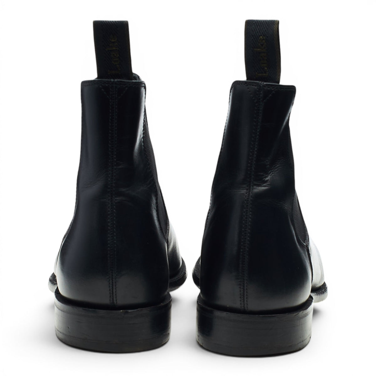 1880 'Coppergate' Black Leather Chelsea Boots UK 8 F