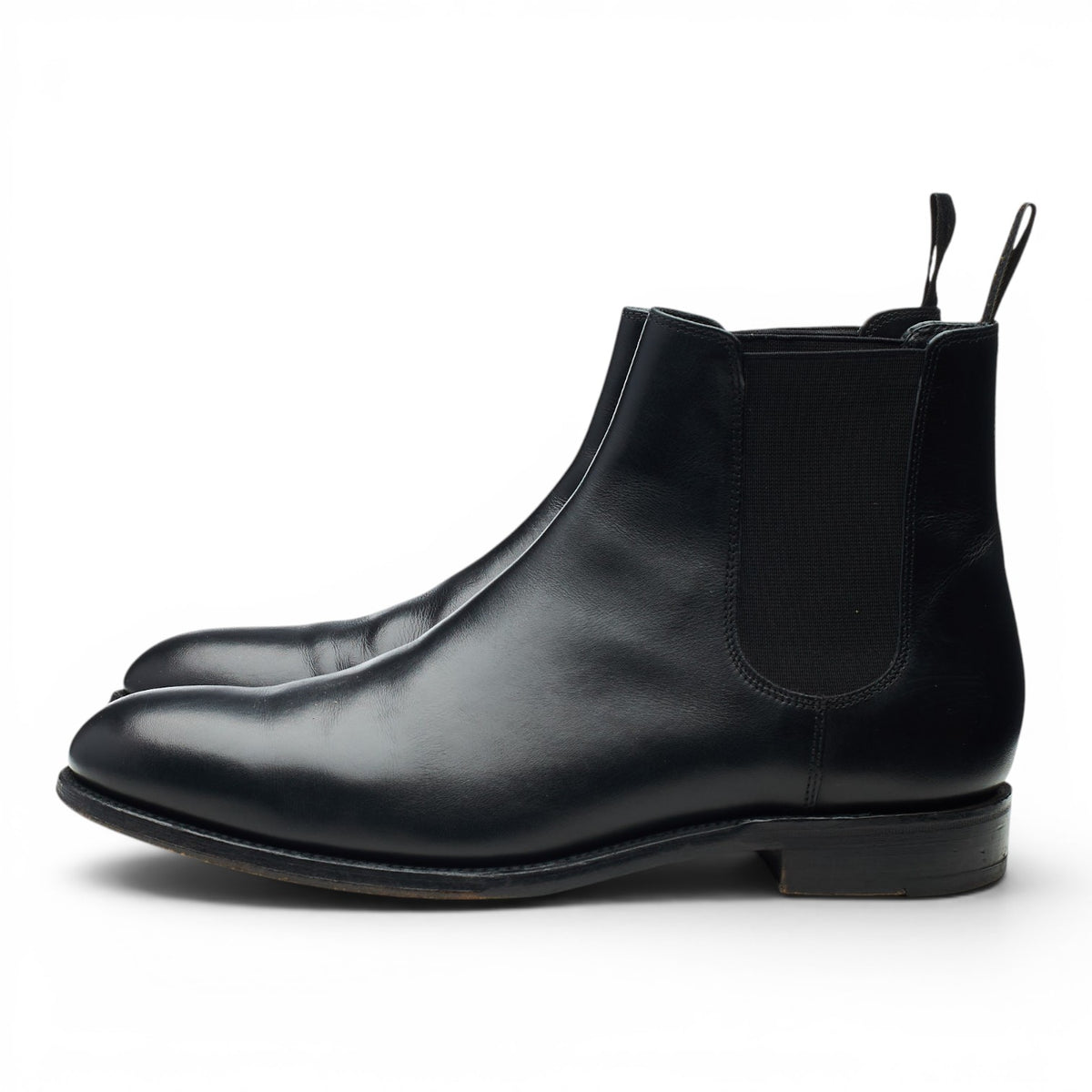 1880 'Coppergate' Black Leather Chelsea Boots UK 8 F
