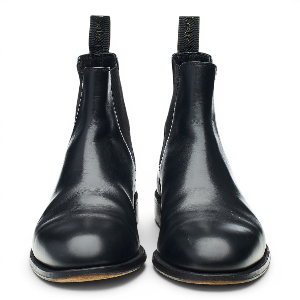 1880 'Coppergate' Black Leather Chelsea Boots UK 8 F