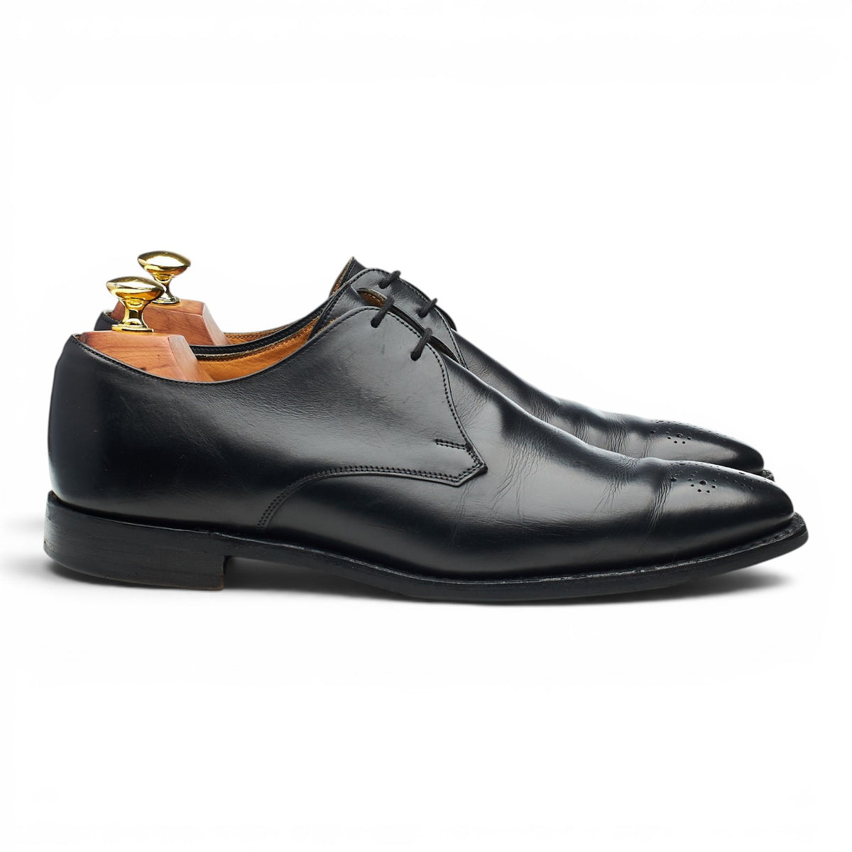 'Liverpool' Black Leather Derby UK 7.5 F