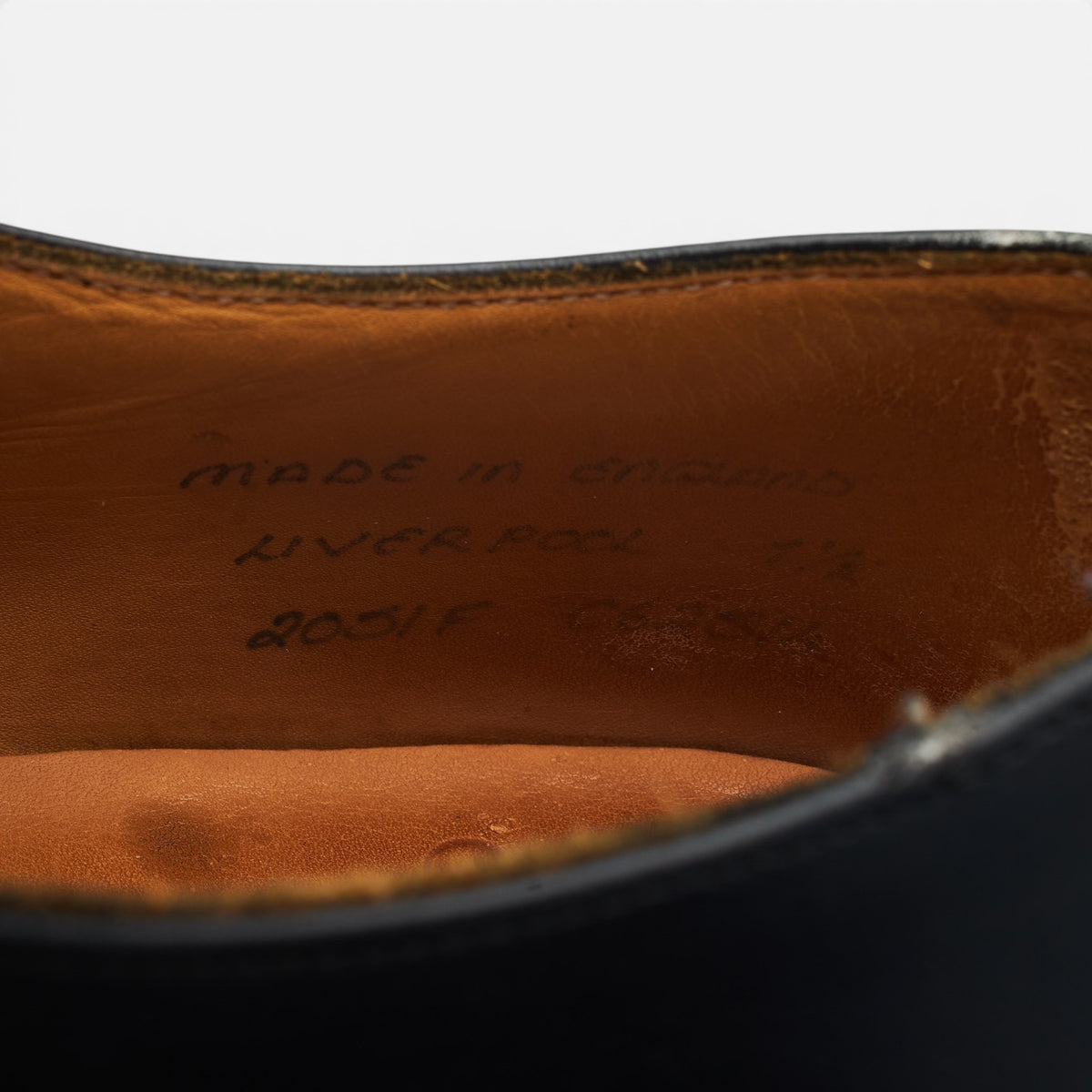 'Liverpool' Black Leather Derby UK 7.5 F
