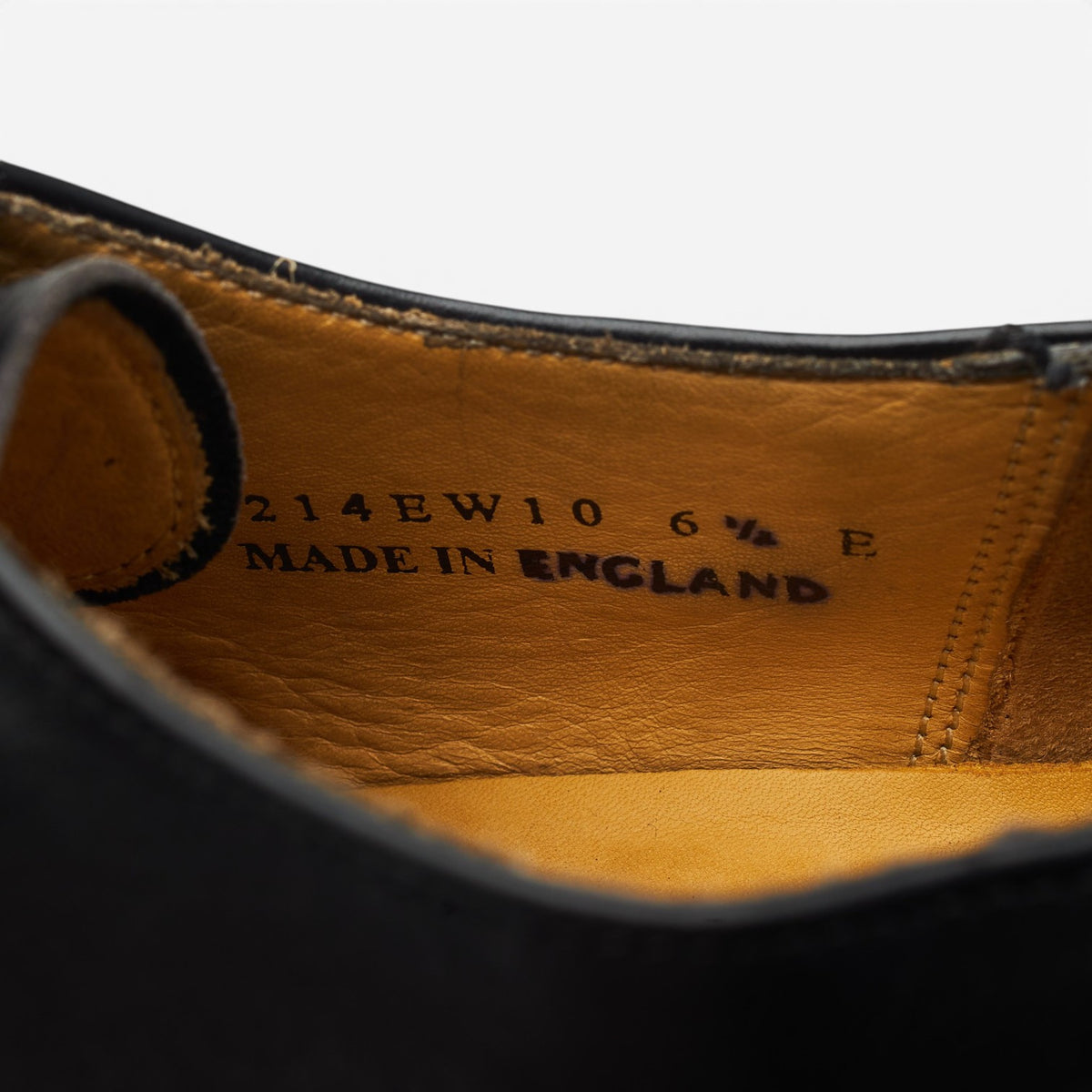 Black Leather Derby UK 6.5 E