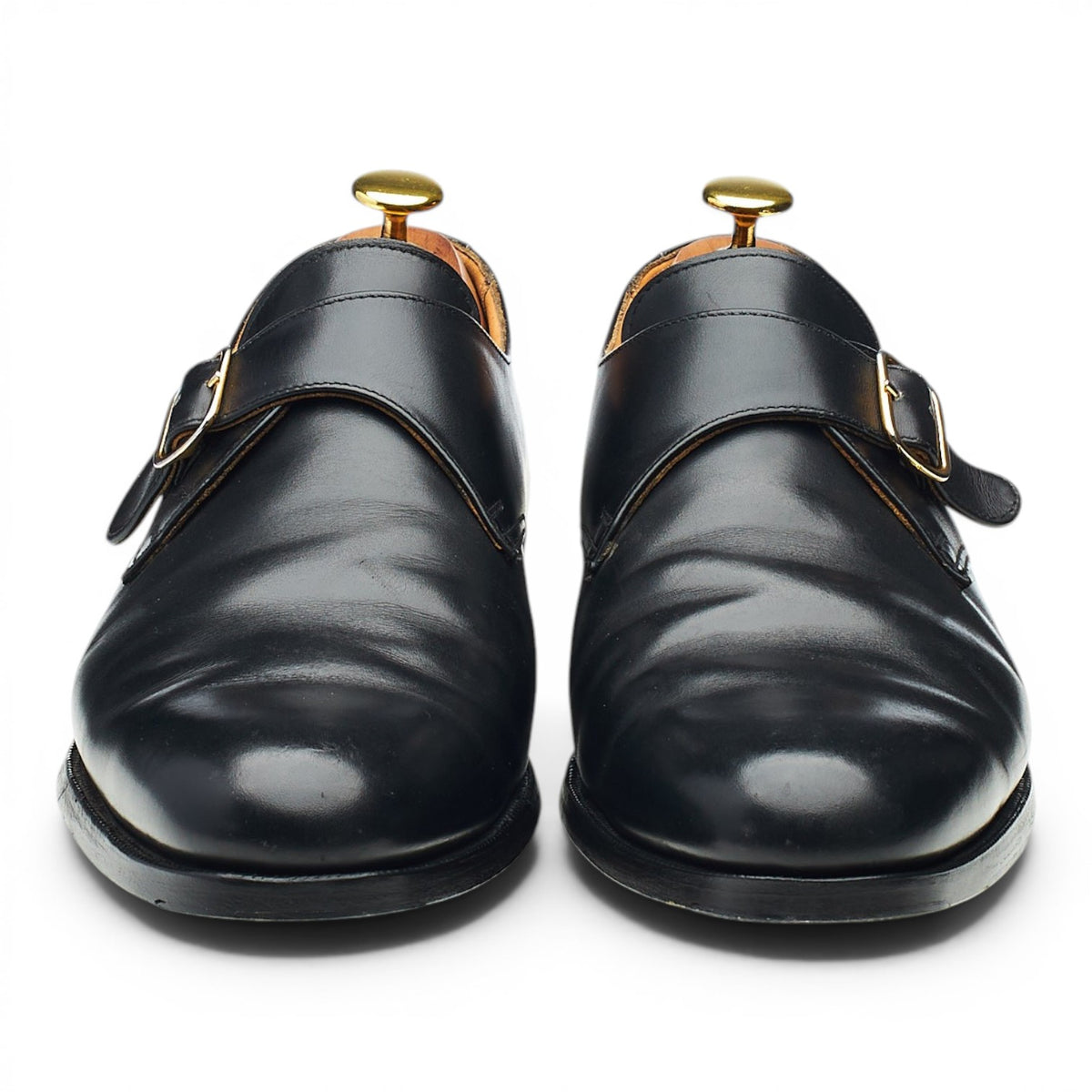 Peal & Co Black Leather Monk Strap UK 8.5 US 9 D