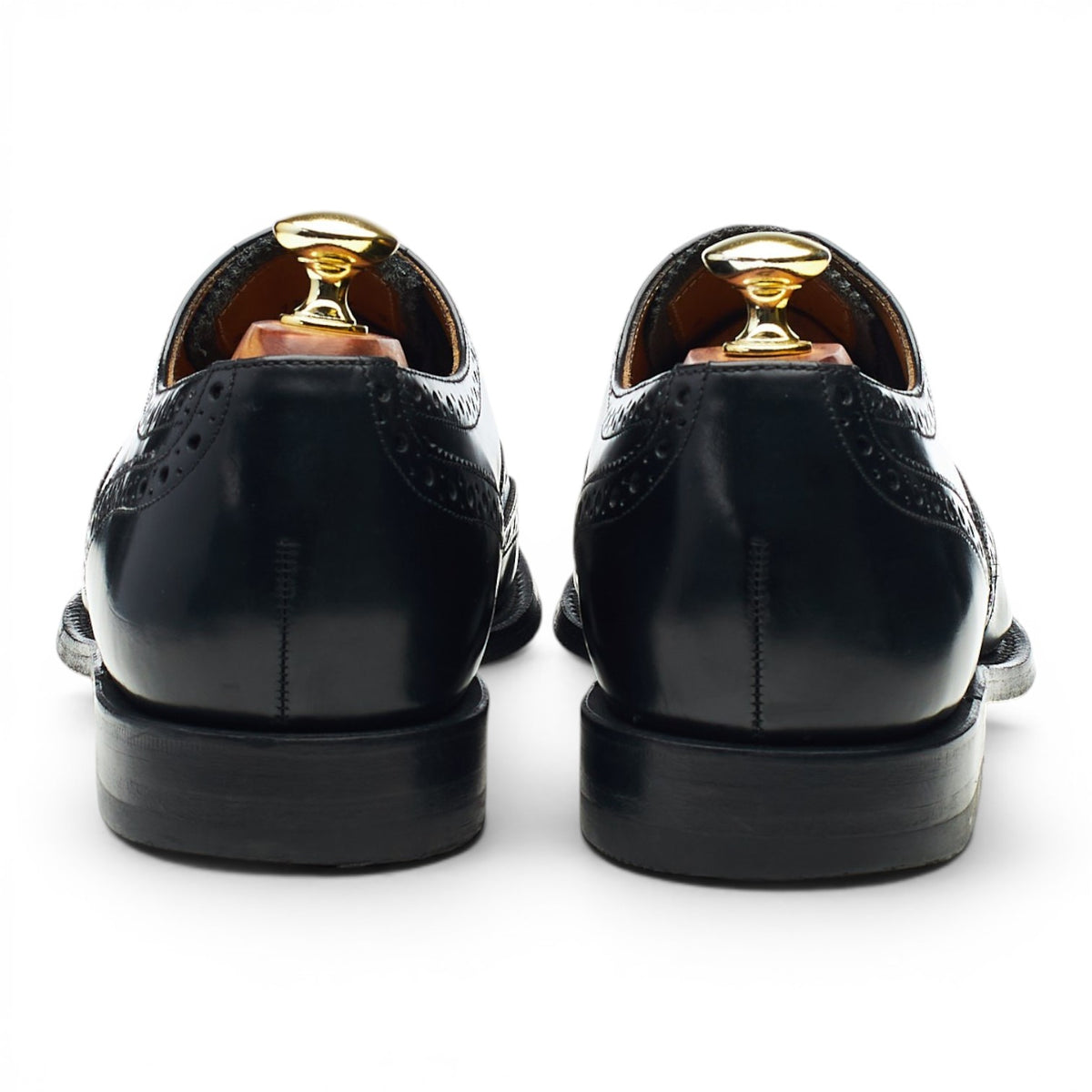 'Brogue' Black Leather Oxford Brogues UK 7.5 F