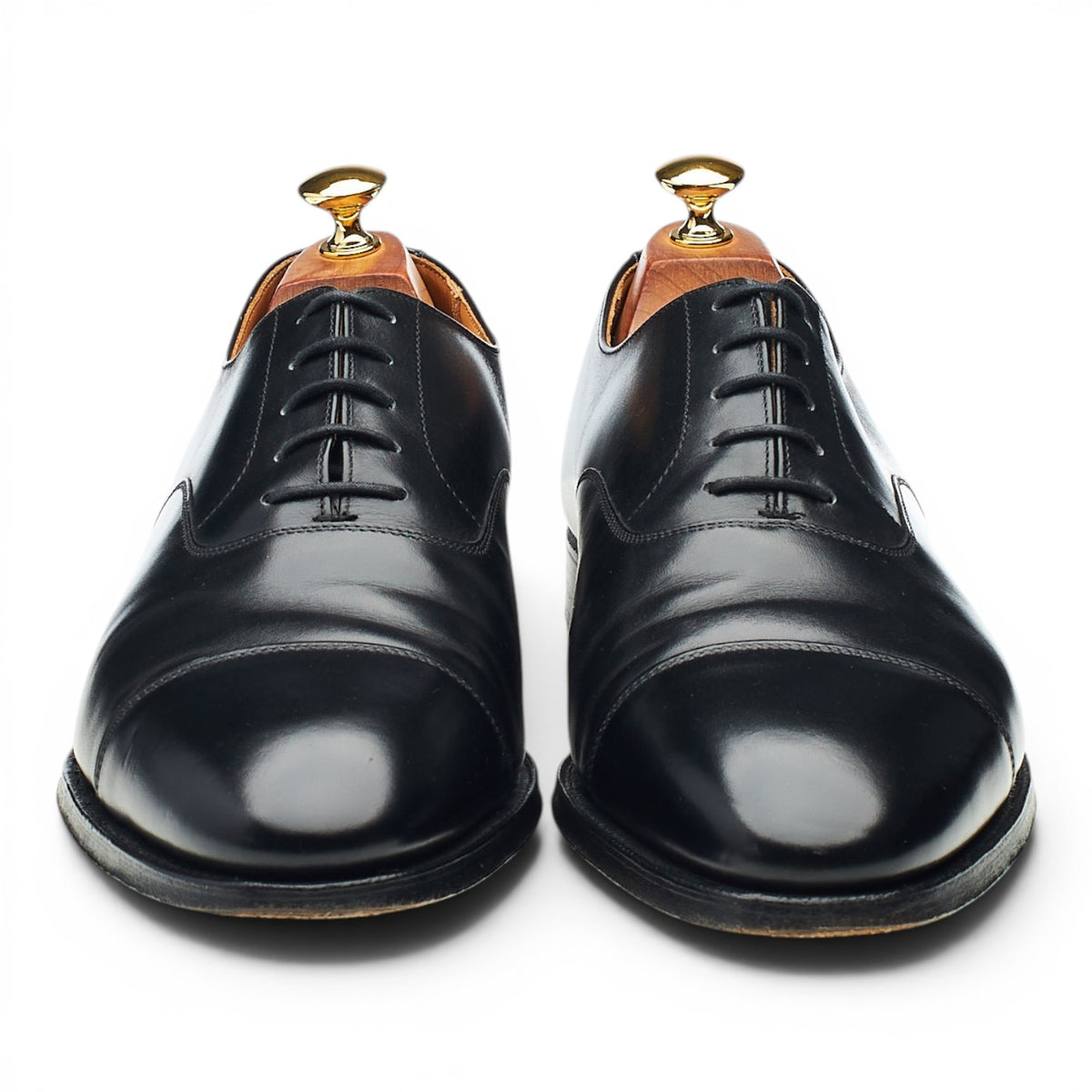 'Connaught' Black Leather Oxford UK 10 E