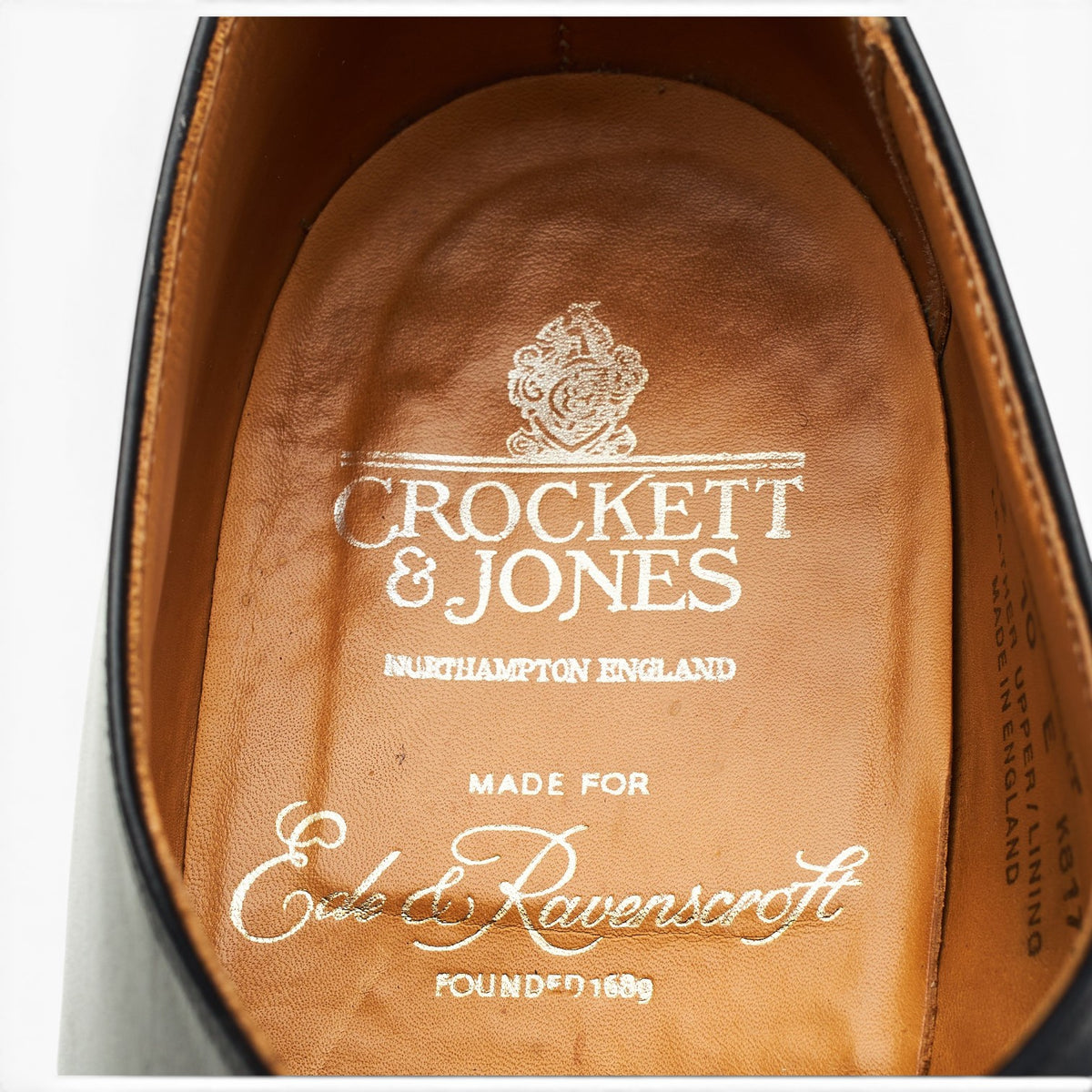 'Connaught' Black Leather Oxford UK 10 E