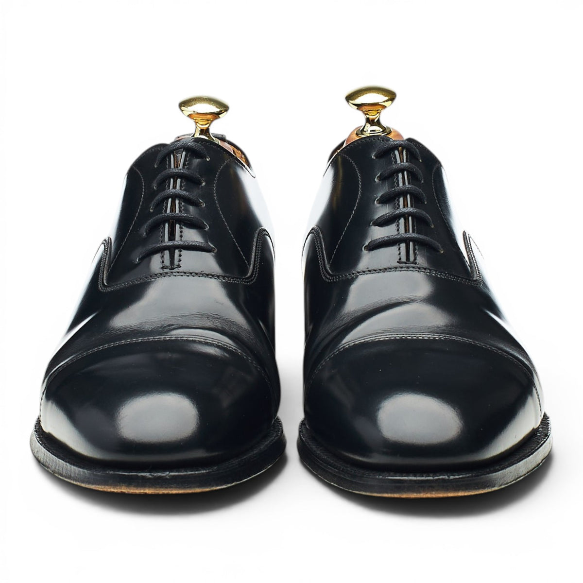 'Epsom' Black Leather Oxford UK 7.5 F