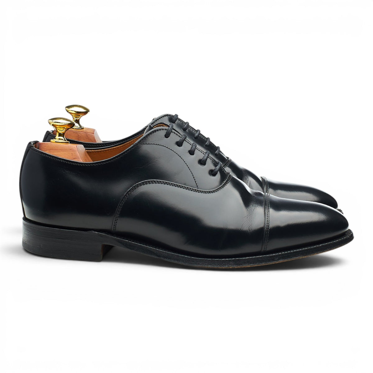 'Epsom' Black Leather Oxford UK 7.5 F