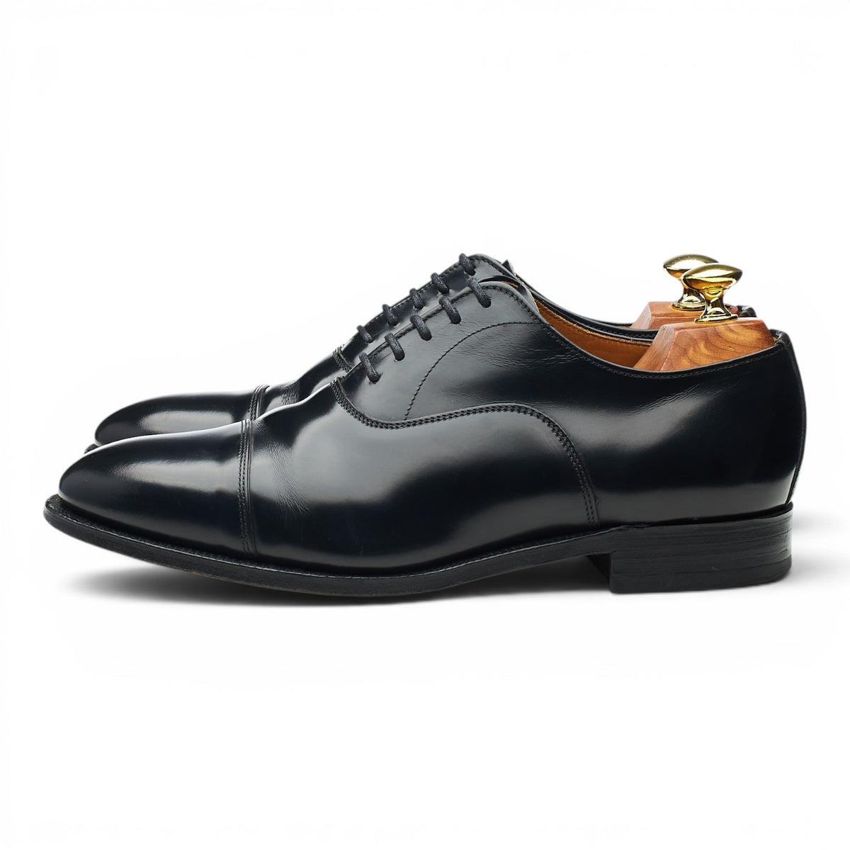 'Epsom' Black Leather Oxford UK 7.5 F