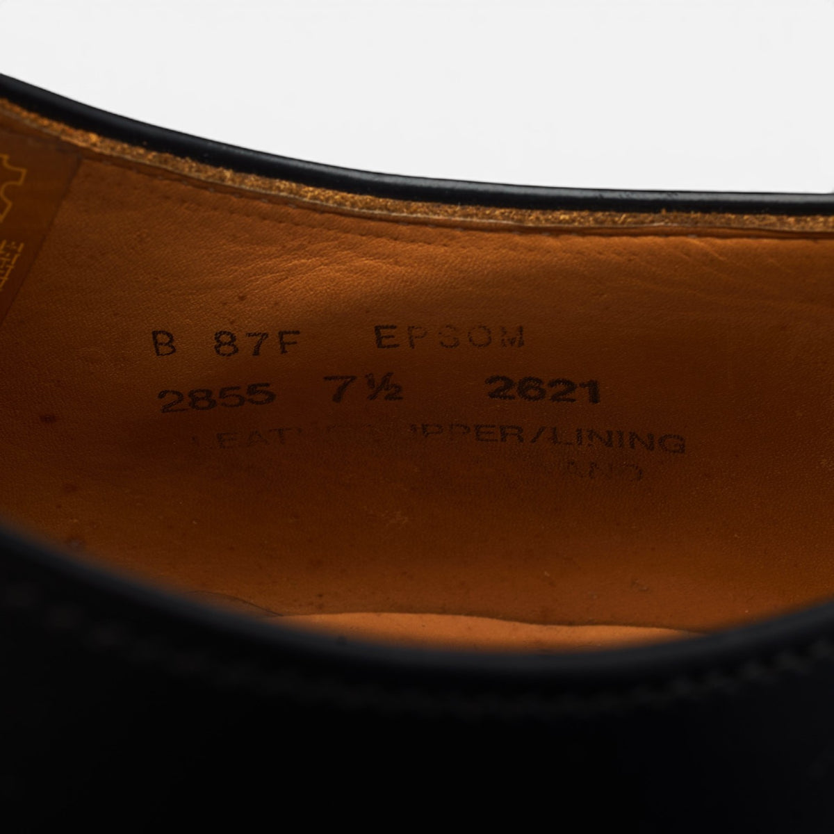 'Epsom' Black Leather Oxford UK 7.5 F