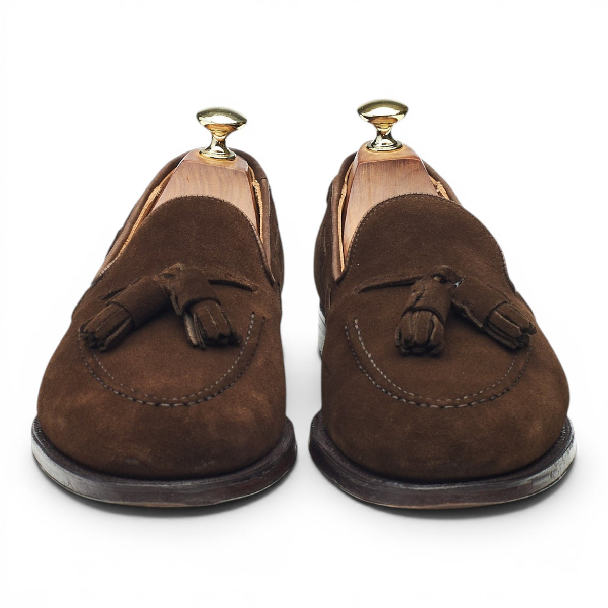 'Cavendish 2' Dark Brown Suede Tassel Loafers UK 7.5 E