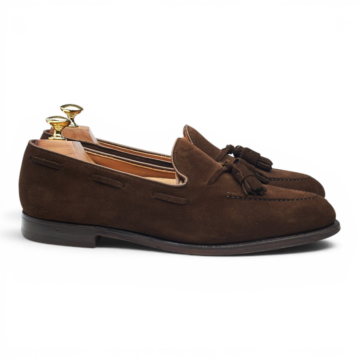 'Cavendish 2' Dark Brown Suede Tassel Loafers UK 7.5 E