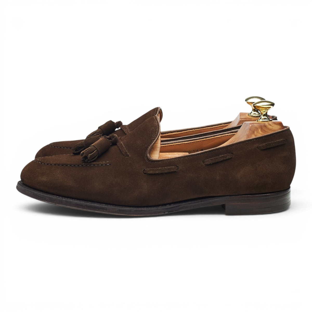 'Cavendish 2' Dark Brown Suede Tassel Loafers UK 7.5 E