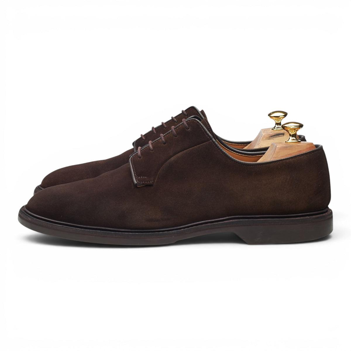 'Lanark 3' Dark Brown Suede Derby UK 11 E