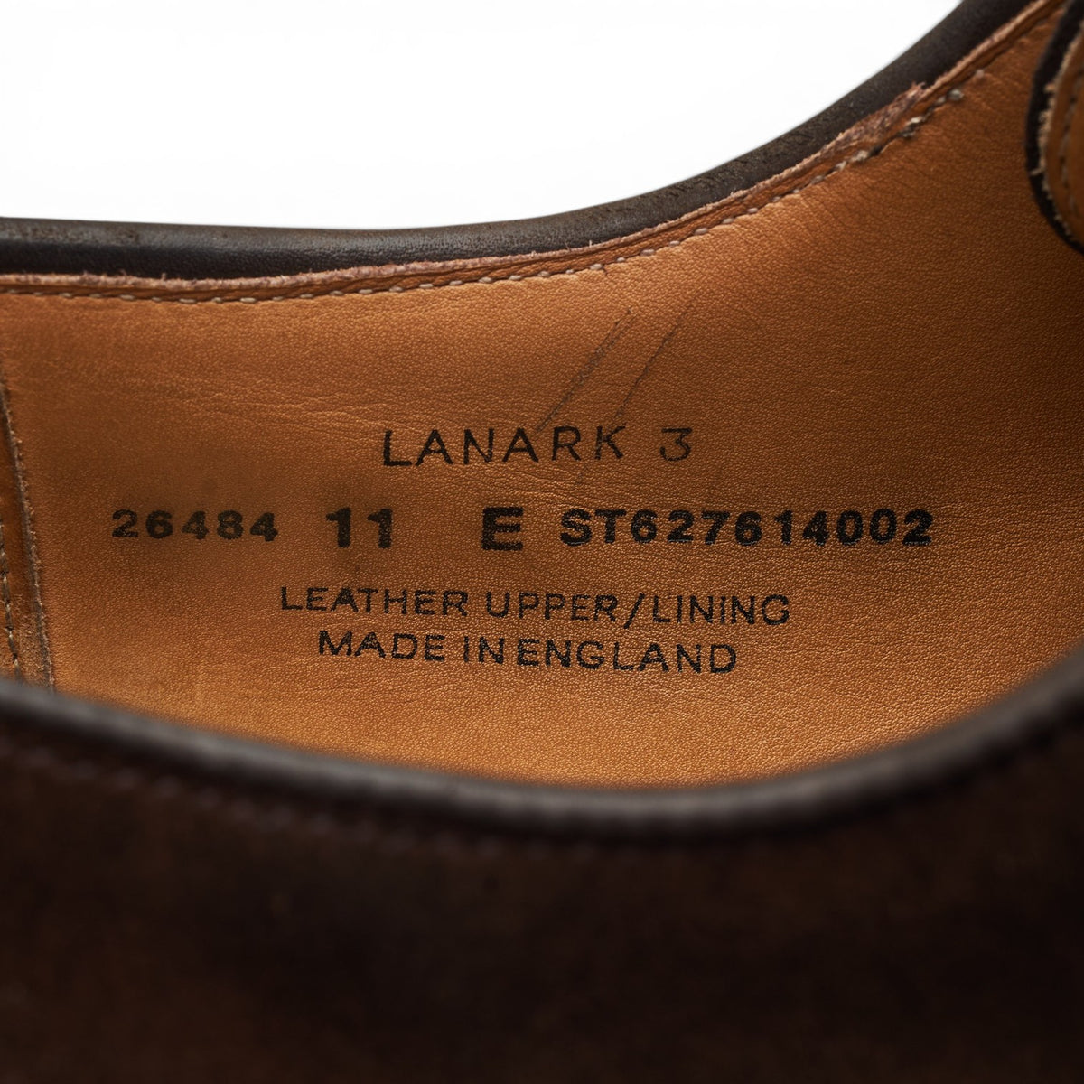 'Lanark 3' Dark Brown Suede Derby UK 11 E
