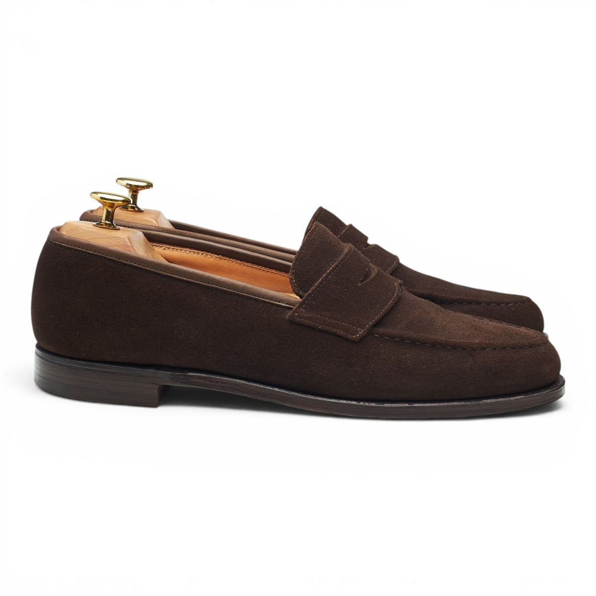 'Boston' Dark Brown Suede Loafers UK 8 E