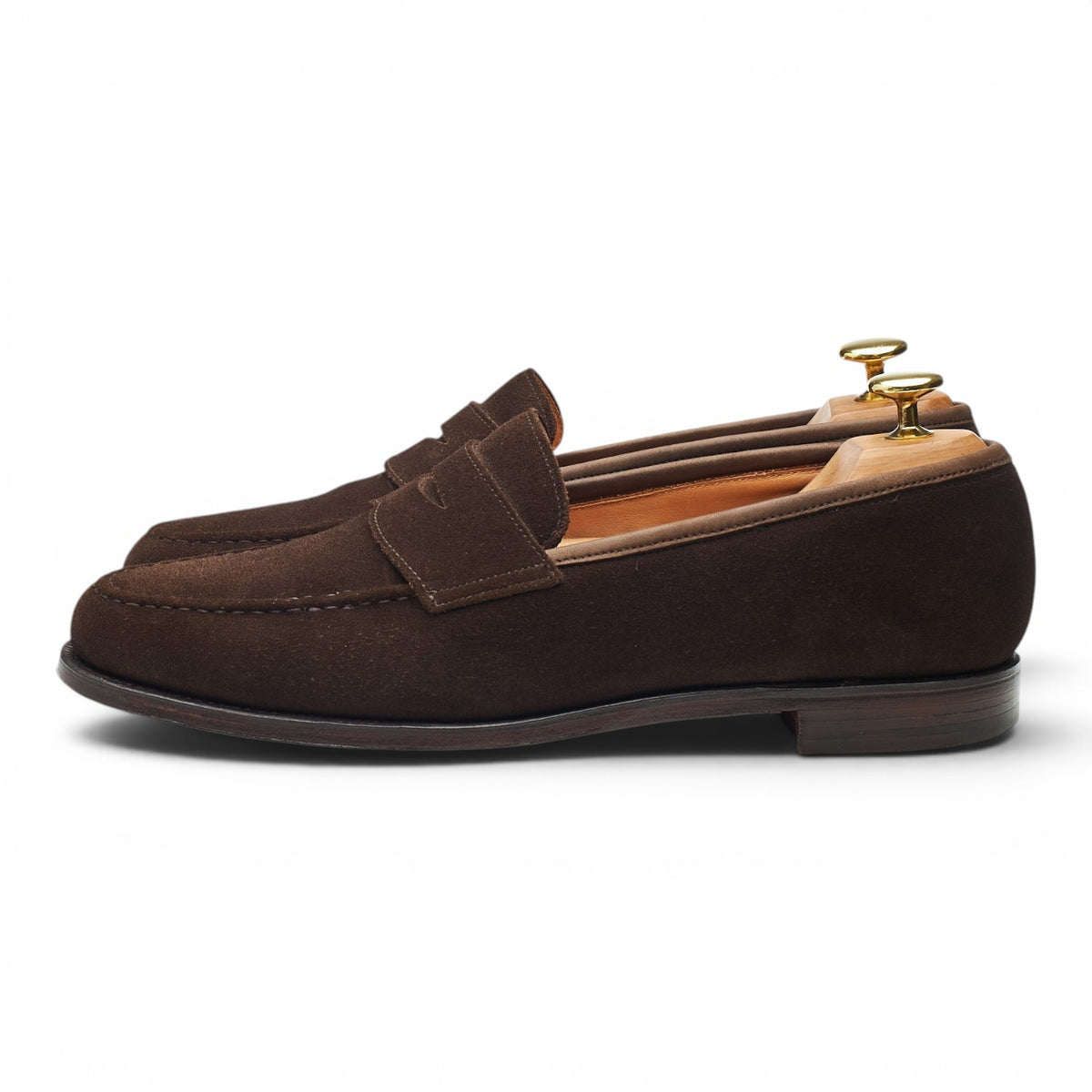 'Boston' Dark Brown Suede Loafers UK 8 E