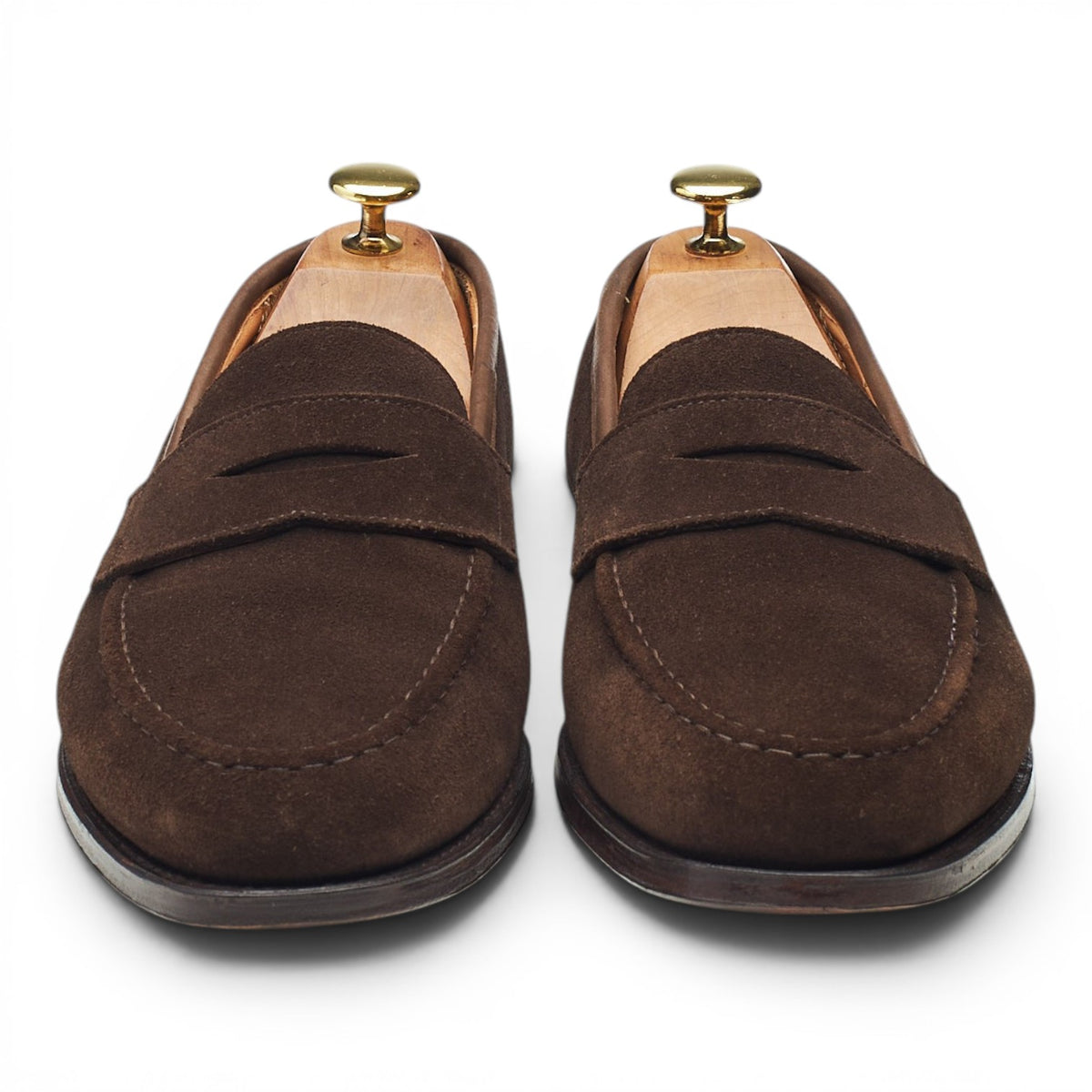 'Boston' Dark Brown Suede Loafers UK 8 E