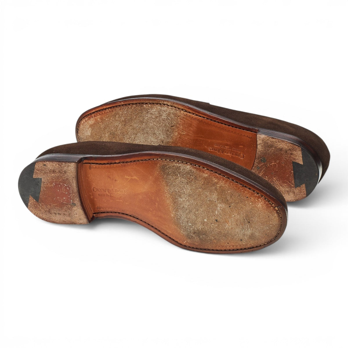 'Boston' Dark Brown Suede Loafers UK 8 E